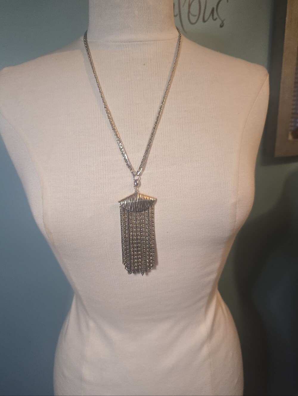 1970's Napier Gold-Tone Tassel Necklace